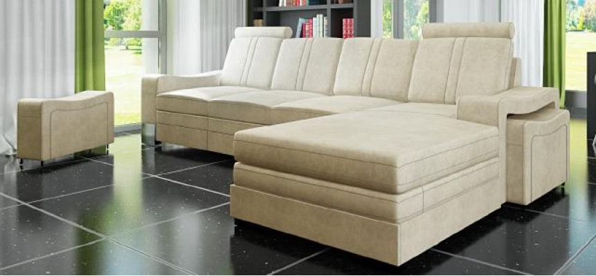 Fabric couch with USB Sofa Upholstery Suite Corner new Textile couch Corner sofa Fabric sofa