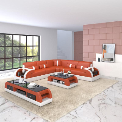 Living landscape L-shape Corner sofa Couch Design Upholstery Leather Suite Sofa Corner new