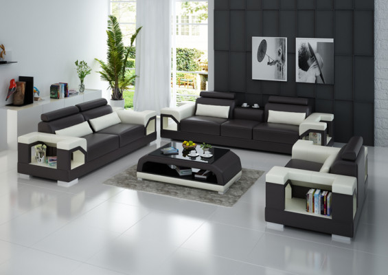 3+2+1 Suite Leather Sofa Couch Upholstery Couches Sofas Living landscape