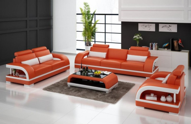Designer Sofa set Leather Sofa with USB Set 3+2+1 Suite Sofa Couch Sets