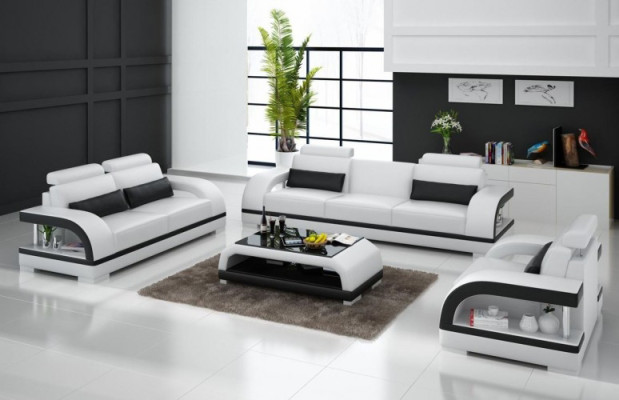Designer Sofa set Leather Sofa with USB Set 3+2+1 Suite Sofa Couch Sets