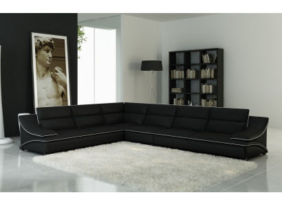 Leather sofa Couch Living landscape Corner sofa Corner Suite Design Modern Sofa USB A1160
