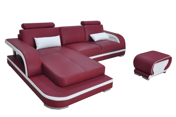 Leather Corner Sofa with USB Luxury Suite Corner Sofas Couches Upholstery Living landscape
