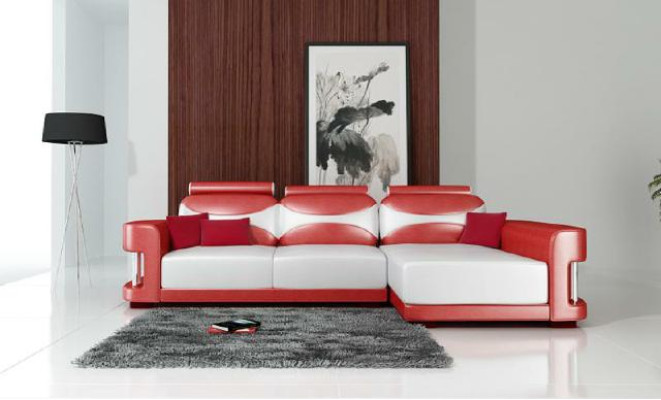 Corner sofa Corner Sofa with USB Suite Upholstery Leather Living landscape Chaise lounge Wies