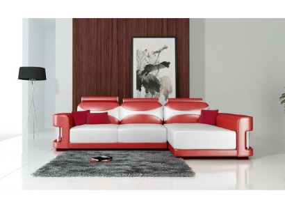 Corner sofa Corner Sofa with USB Suite Upholstery Leather Living landscape Chaise lounge Wies