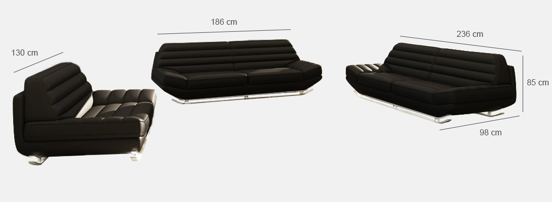 Sofa set 3+2+1 Couch Upholstery Seating Set Sofa Suite Designer KalbachB