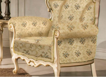 Wing Chair Luxury Fabric Seat Design Upholstery StileElisa Textile Single Seat new