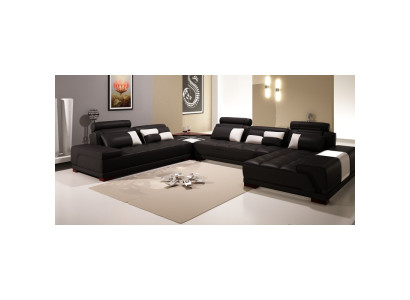 Sofa Leather Sofa Couch Living landscape Corner sofa Corner Suite Modern Design