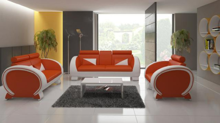 LEATHER SOFA 3+1 COUCH UPHOLSTERY SET Upholstery SOFA LEATHER SOFA DESIGNER SOFA with USB