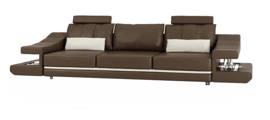 Modern Luxury Designer Sofa 3 Seater Furniture Upholstery Textile Brown Couches Corner
