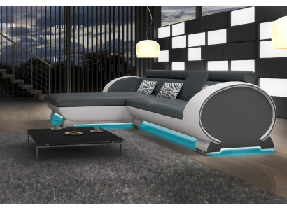 LEATHER SOFA Corner sofa Sofa set DESIGNER COUCH BAR FUNCTION SOFA with USB Upholstery