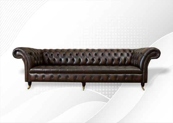 xxl Big Sofa Couch Chesterfield 265cm Decorative Upholstery Sofas 4 Seater Leather