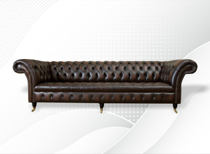 xxl Big Sofa Couch Chesterfield 265cm Decorative Upholstery Sofas 4 Seater Leather