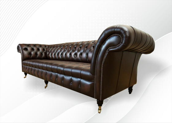 xxl Big Sofa Couch Chesterfield 265cm Decorative Upholstery Sofas 4 Seater Leather