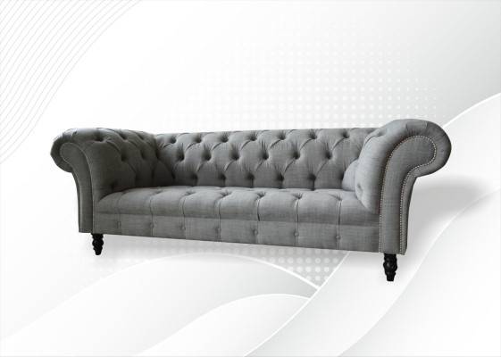 Chesterfield 3 Seater Designer Sofa Upholstery Sofas Couches Fabric Textile