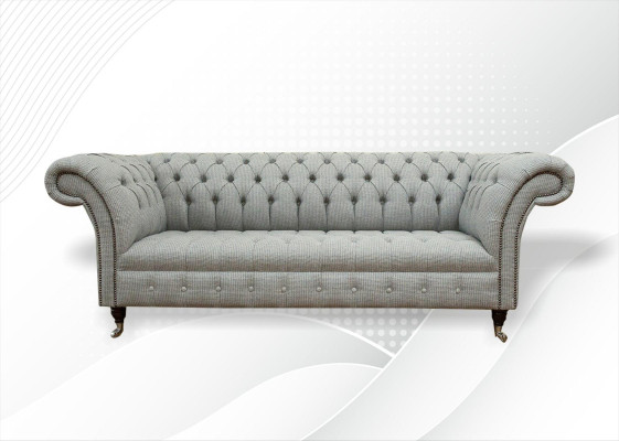 Chesterfield 3 Seater Designer Sofa Sofas Upholstery Couches Fabric Textile
