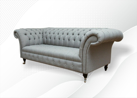 Chesterfield 3 Seater Designer Sofa Sofas Upholstery Couches Fabric Textile