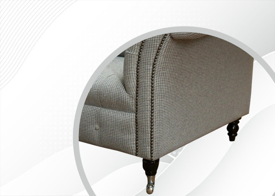Chesterfield 3 Seater Designer Sofa Sofas Upholstery Couches Fabric Textile