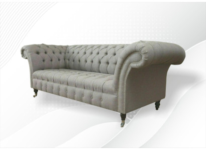 Gray Chesterfield Sofa Couch Upholstery Fabric Leather Couches Velvet Suite