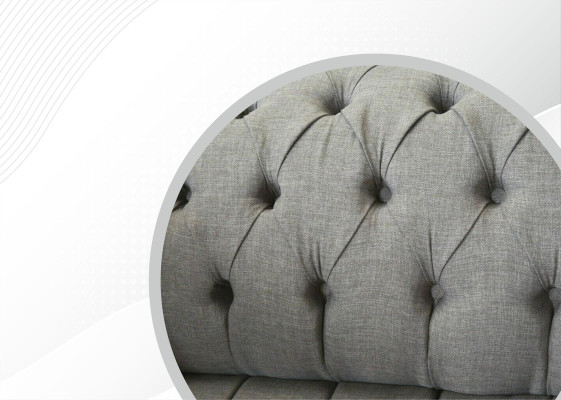 Gray Chesterfield Sofa Couch Upholstery Fabric Leather Couches Velvet Suite