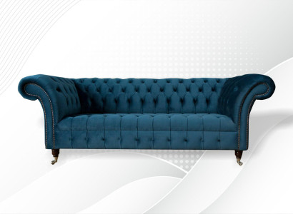 xxl big Sofa 3 Seater Couch Chesterfield Upholstery Seat Suite Fabric Textile