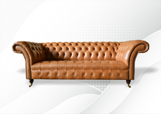 Chesterfield Design Luxury Upholstery Sofa Couch Seat Textile Suite Leather