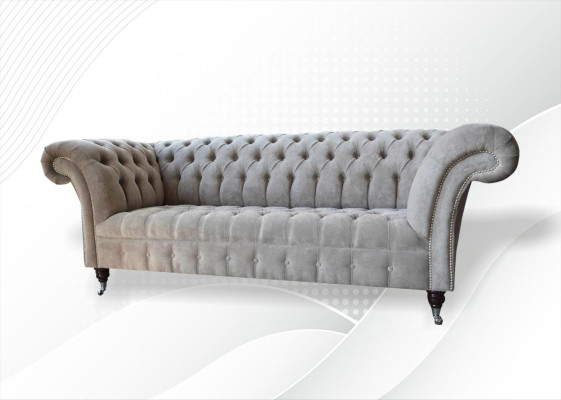 Sofa 3 Seater Living landscape Sofas Upholstery Suite Fabric Chesterfield