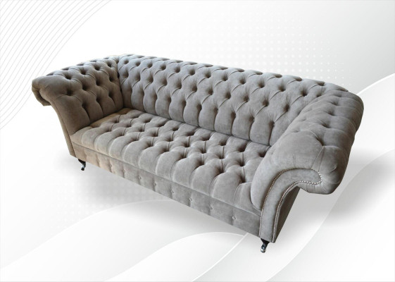 Sofa 3 Seater Living landscape Sofas Upholstery Suite Fabric Chesterfield