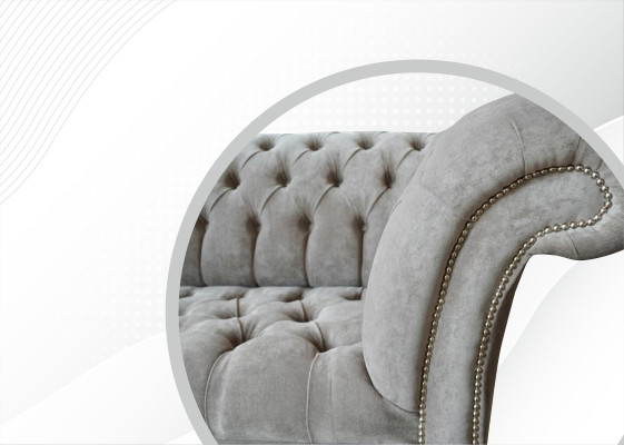 Sofa 3 Seater Living landscape Sofas Upholstery Suite Fabric Chesterfield