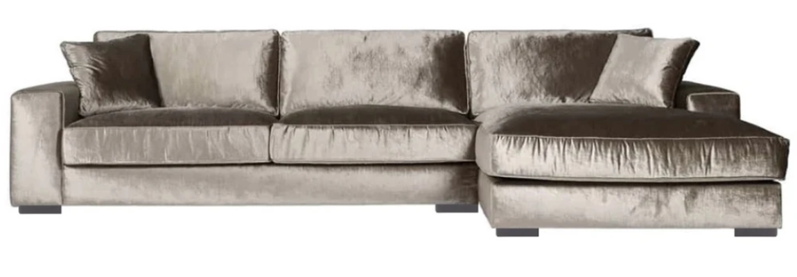 Brown Corner sofa Fabric Living room Sofas Italian Design Couches Upholstery Sofa