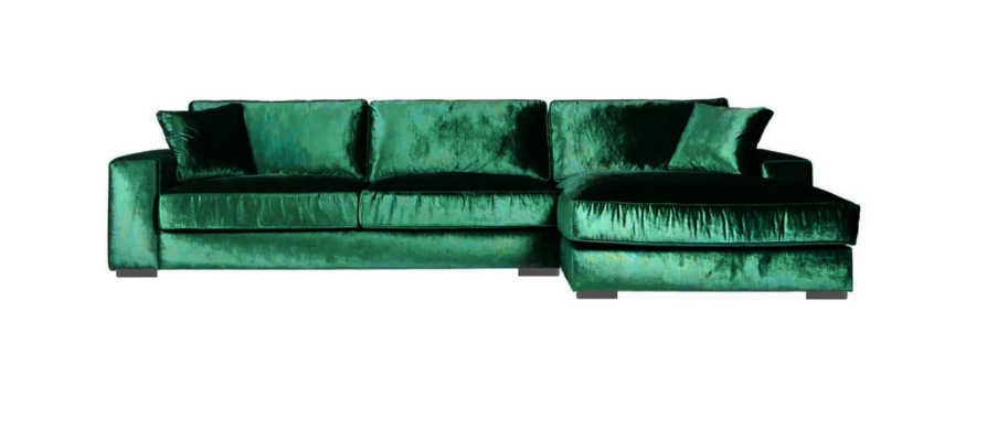Green Corner sofa Sofa Fabric Living room Design Couches Upholstery Sofas Big Velvet new