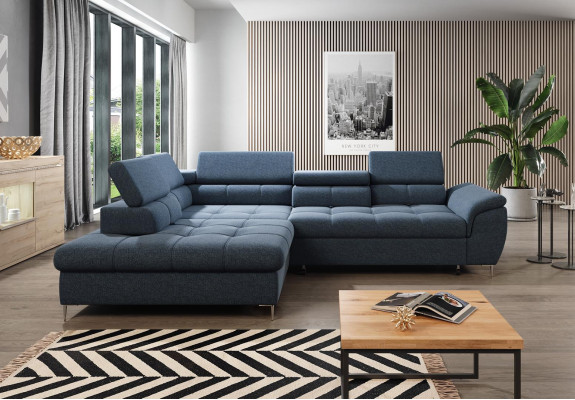 Sofa bed Design Corner sofa L-shape Bed function Couch Textile Sofas Fabric Sleep