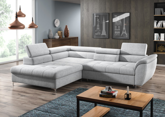 Corner sofa Sofa bed Upholstery Corner Couch Suite Bed function Sofa Leather new