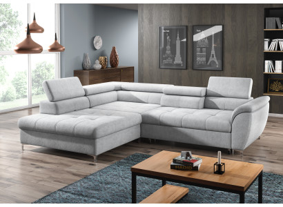 Corner sofa Sofa bed Upholstery Corner Couch Suite Bed function Sofa Leather new