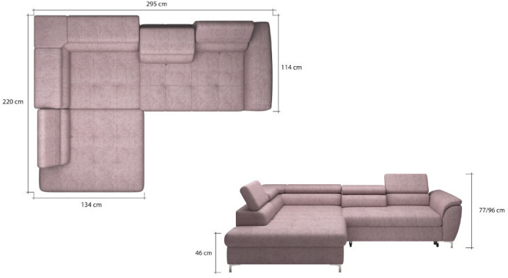 Corner sofa Sofa bed Upholstery Corner Couch Suite Bed function Sofa Leather new