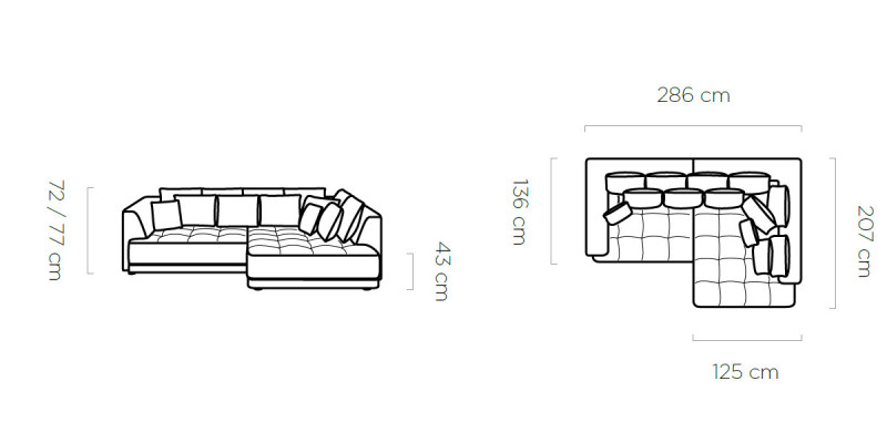 Corner sofa L-shape Living landscape Couch Corner sofa Upholstery Green L-shape Modern Sofa