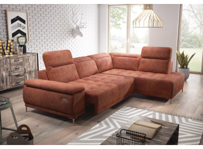 Fabric L-shape Couch Living landscape Corner sofa Suite Modern Design Decor Sofa