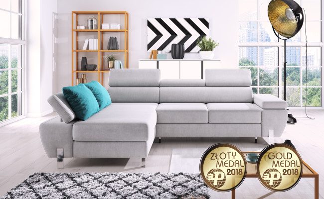 Fabric L-shape Couch Living landscape Corner sofa Suite Modern Decor Design Sofa