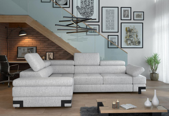 Corner sofa L-shape Couch Living landscape Suite Design Modern Sofa Fabric Textile new