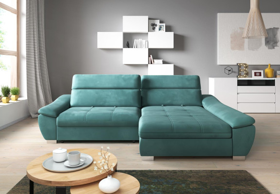 Corner sofa Sofa Couch Upholstery Corner suite L-shape Multifunction Textile Living landscape
