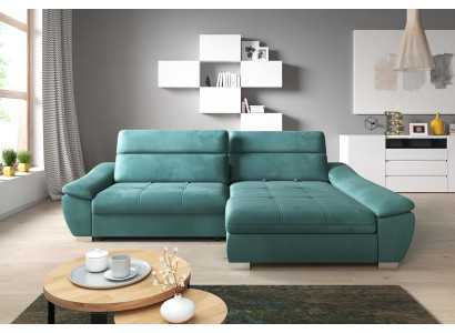 Corner sofa Sofa Couch Upholstery Corner suite L-shape Multifunction Textile Living landscape