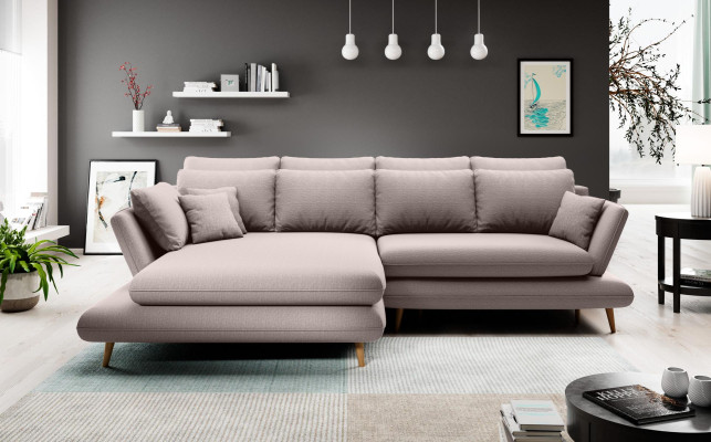 Fabric L-shape Couch Living landscape Corner sofa Sofa Modern Design Beige Sofa Couches
