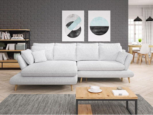 Corner sofa L-shape Sofa Couch Upholstery Corner sofa Living landscape Textile Sofas Fabric new