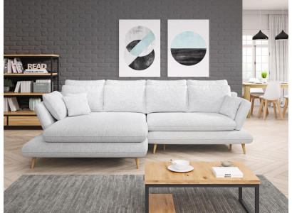 Corner sofa L-shape Sofa Couch Upholstery Corner sofa Living landscape Textile Sofas Fabric new