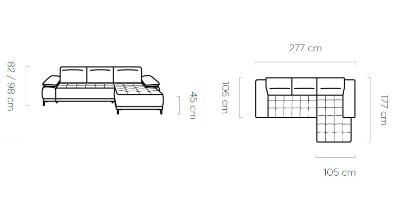 Corner sofa Sofa Multifunction Design Sofa Fabric Textile L-shape Couch Living landscape