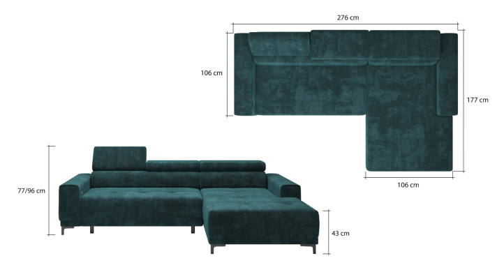 Designer Fabric L-shape Couch Living landscape Corner sofa Sofa Modern Design Sofa Fabric