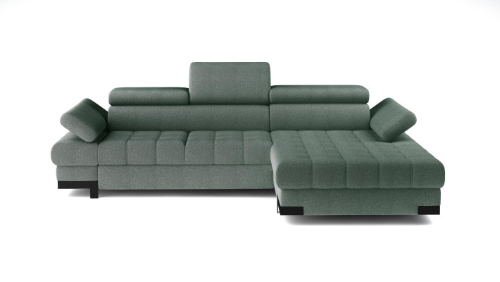 Corner sofa Sofa Couch Upholstery Living landscape Textile Corner Sofas Green L-shape Couches
