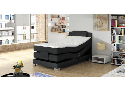 BOX SPRING BED DESIGN Bed TOPPER SPRING CORE Upholstered bed 100 x 200 cm ELECTRIC