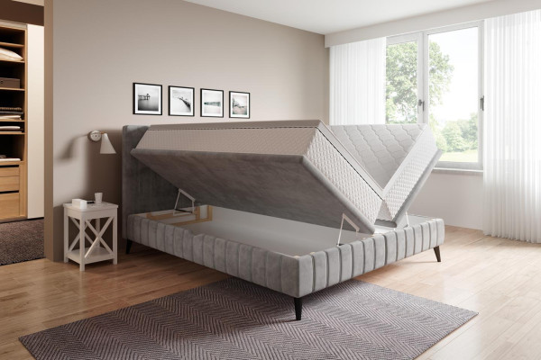 Double Bedroom Wood 180x200 Bed Classic Upholstered bed Luxury box spring bed