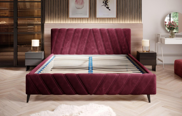 Luxury Bed Design Textile Beds Upholstery Hotel 180x200cm Bedroom Furniture Velvet